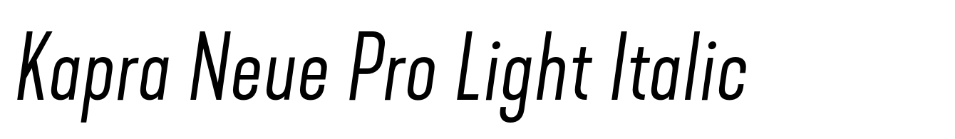 Kapra Neue Pro Light Italic